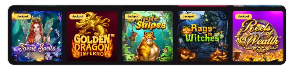 Jackpot Slotssection at Play Bet