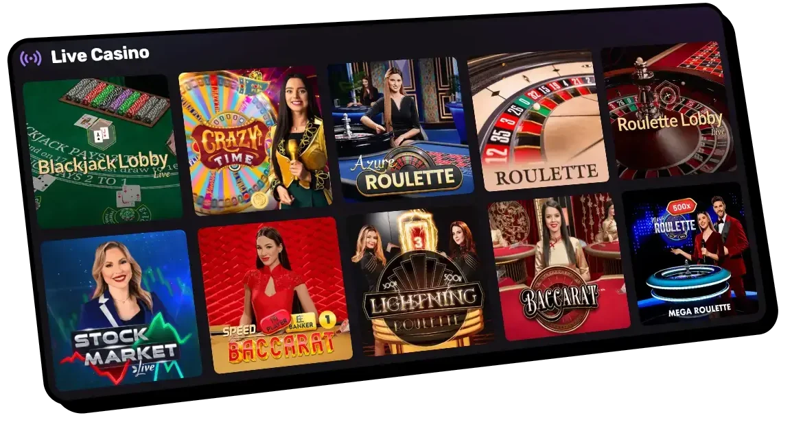 Playbet Live Dealer Games section