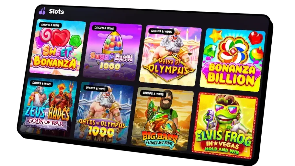 Illustration of the casino slot section