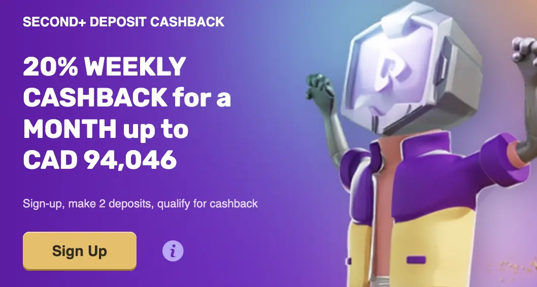 Promo banner with 20% weekly promo